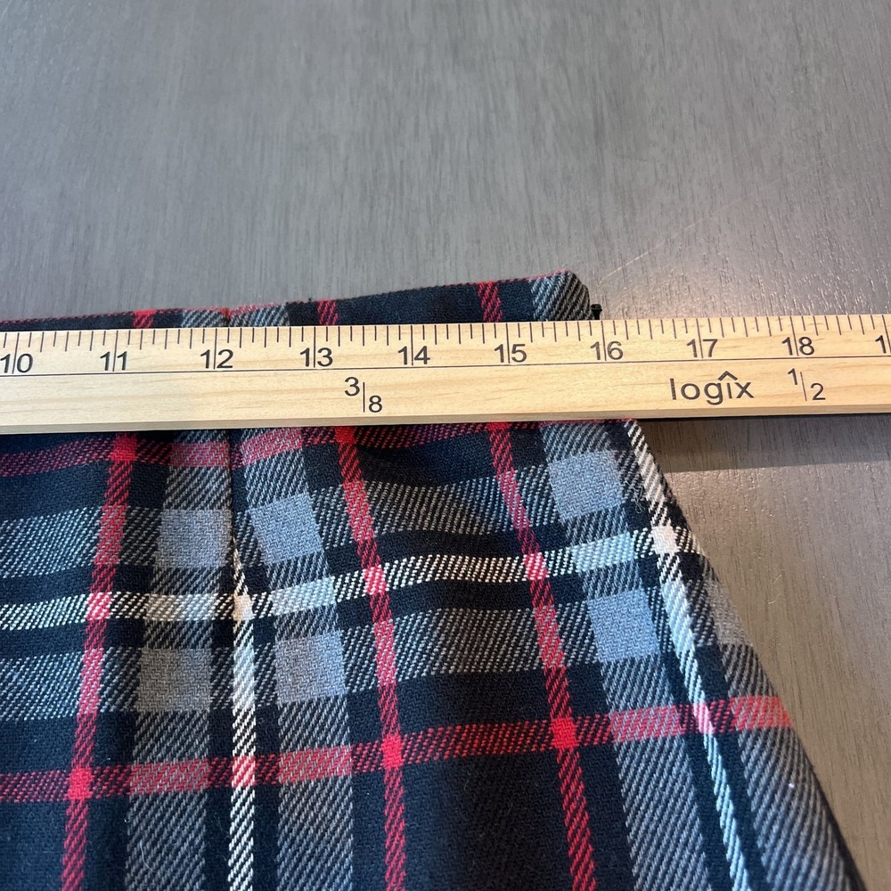 90s Vintage The Limited Red Tartan Plaid  Wool Blend Skirt Schoolgirl‎ Preppy 12 - Picture 4 of 5